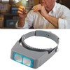 Headband Reading Magnifier with Four Optical Glass Lenses Jewelry Repair