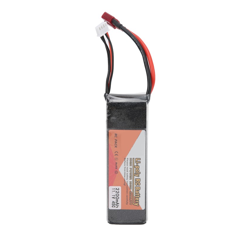 11.1V 2200mAh 3S 45C Lipo Battery Pack with T Plug