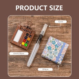 Pocketartist Travel Set, Portable Aquarell Palette, Skizzenbuch Palette Set, Mini Palette Aquarell mit Binder-Clips Tragbares Malpalette Malkasten für Male Künstler Studenten