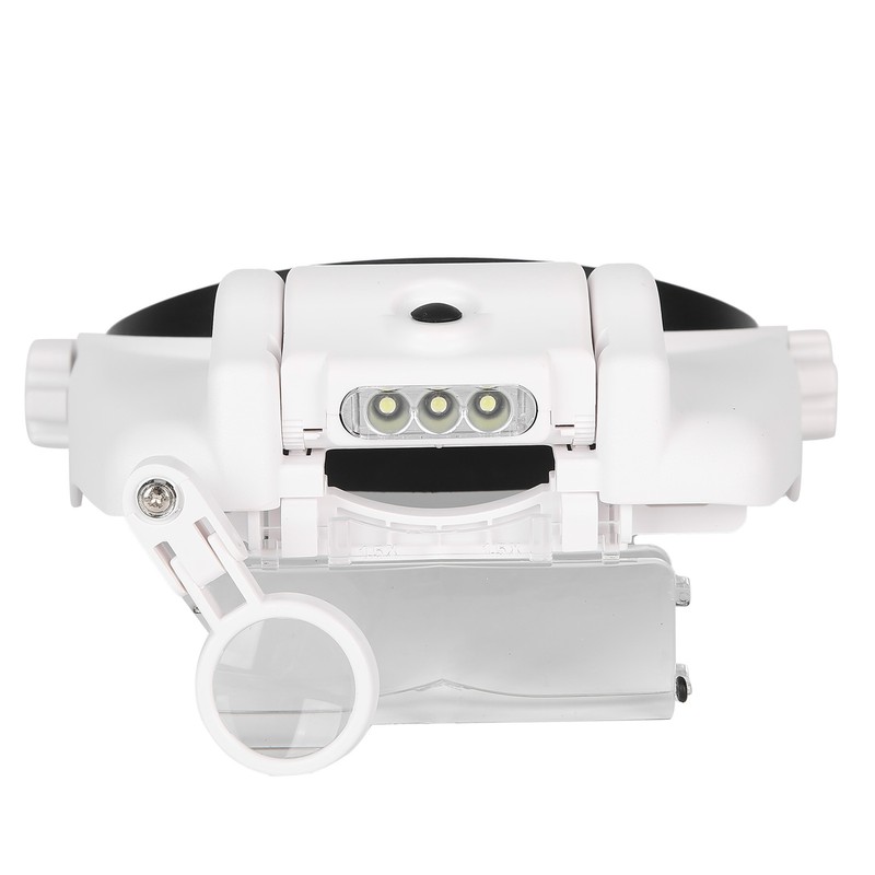 LED Helmet Magnifier Tattoo Beauty Adjustable Headband Magnifying Glass Head