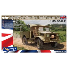 Gecko Models 35GM0025 Bedford MWD 15-CWT 4x2 GS Truck (Open Cab with Aeroscreen) Scale 1:35 WWII British Army