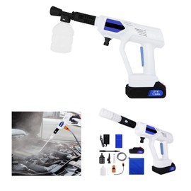 21V Cordless Pressure Washer, Portable Power Cleaner w Battery and Charger, Suitable for Car Washing Surface Cleaning w/ 1 Adjustable Nozzle