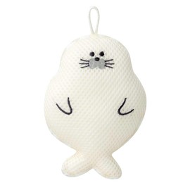 Deco Corporation AH-16182 Body Sponge, Seal, Cute, Bath Goods, Bath Sponge, W3.9 x D5.7 x H2.0 inches (W100 x D145 x H50 mm) (String Not Included)