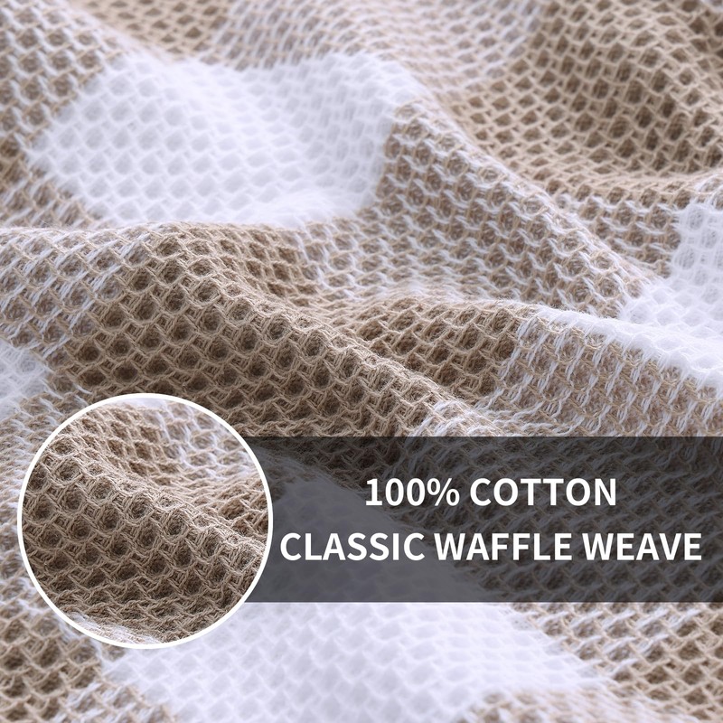 smiry 100% Cotton Kitchen Towels, 13" x 28", 4 Pack
