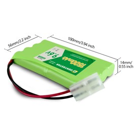 GENYESTAR 9.6V 1500mAh NI-MH Rechargeable Battery Pack for RC Cars, Boats, Robots, with Charger Cable