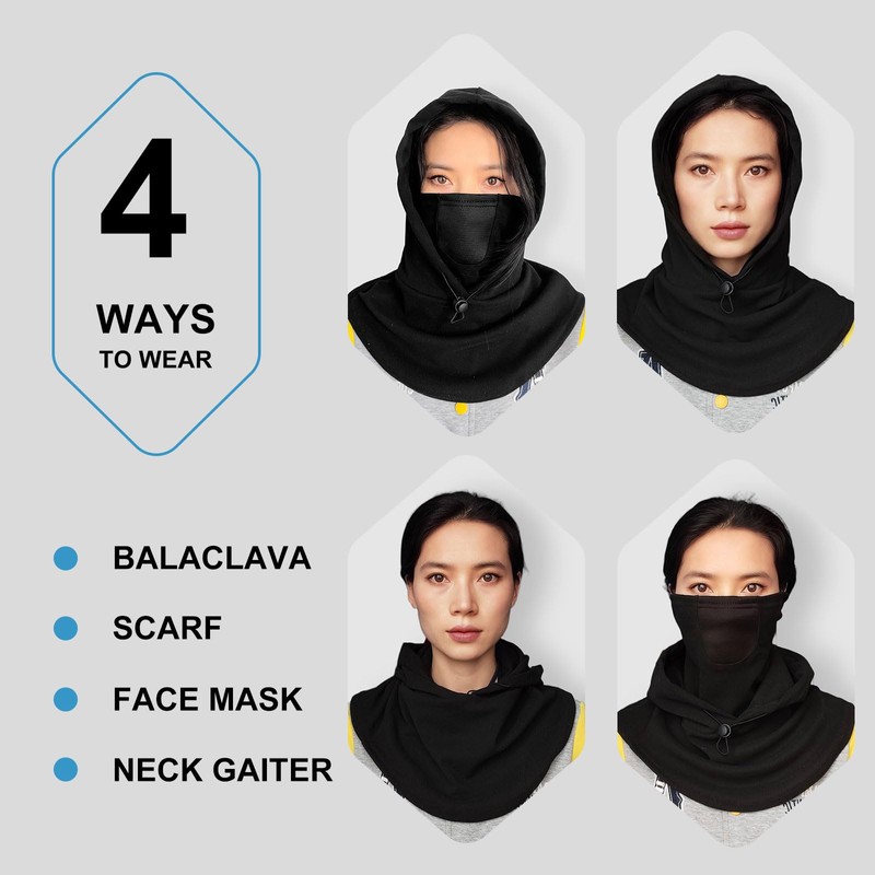 LOKZEER Balaclava Face Mask for Men Women: Lightweight Breathable Sweat-Absorbing