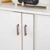 MFYS 6 Pack Walnut Wood Drawer Pulls Handes Rustic Cabinet