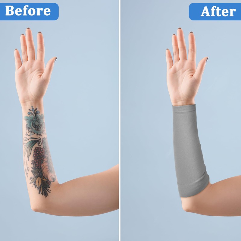 Vicenpal 2 Pairs Tattoo Cover up Sleeve Forearm Arm Sleeves