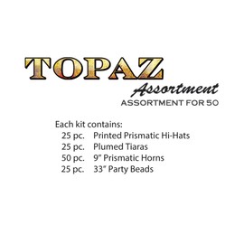 New Year Topaz Asst for 50 Party Accessory (1 count)