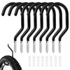 Fahrradhaken,8 Stück Decke Fahrrad Haken,Fahrradaufbewahrungshaken,Fahrradhaken Schwarz,Fahrradschraubhaken,Deckehaken/Wandhalterung Fahrradhaken für Fahrrad Aufbewahrung,Lager,Garage