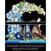 WHIZGO Blue Moon Flower House Mini Building Blocks Set, 1343PCS-Botanical