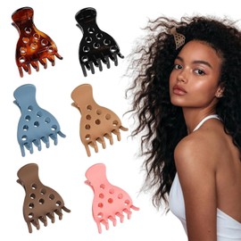 Auiremrti 6 Pieces Hair Clips for Lifting Hair Roots for Volume Curly Hair Claws Volume Base Clips No Kinks Hair Clips for Lifting Hair Roots