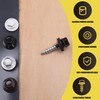 JEGONFRI 300PCS #10 x 1 White Hex Head Self-Drilling Metal