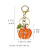 KONPJE Pumpkin Bag Charm for Men Women Gold Thanksgiving Rhinestone