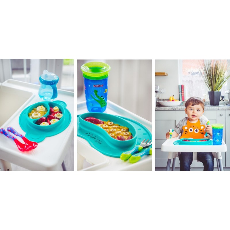 Nuby UK Sure Grip Miracle Section Plate, Assorted Colours