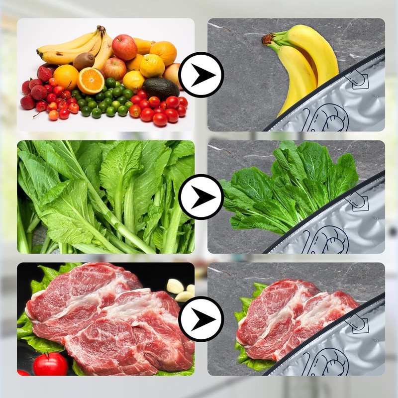 40 Pcs Reusable Aluminum Foil Freezer Bags for Food and