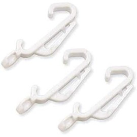 Plastic Sliding Curtain Track Hook Gliders In White (10 Pack)