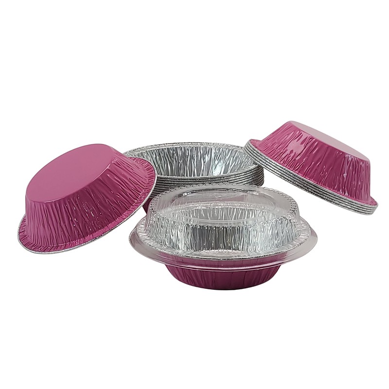 KitchenDance.com Sartén desechable de aluminio de colores de 5 pulgadas