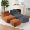 HABUTWAY Giant Bean Bag Chairs for Adults with Ottoman&Storage Pocket,