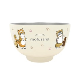 mofusand Vacuum Double Layer Stainless Steel Bowl, 15.9 fl oz (450 ml), Vacuum Insulated, Hot and Cold Insulated, Ramen, Bowl, Cute, Cat 53-2176