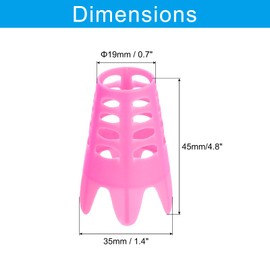 PATIKIL Golf Simulator Tees, 8 Pack Plastic Golf Tees Mat Practice Training for Outdoor Indoor Winter Turf Driving Range, Red