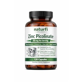 Pure-Fill Zinc Picolinate 50mg - Highly Absorbable Supplement - 3rd Party Lab Tested - Clean Label - Vegetarian Capsules - 90 Capsules (Pack of 1)