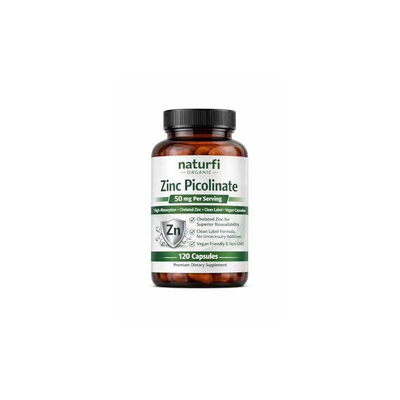 Pure-Fill Zinc Picolinate 50mg - Highly Absorbable Supplement - 3rd