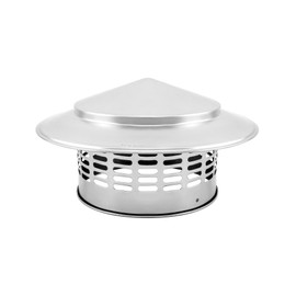 QWORK® 160 MM Regenhaube aus Edelstahl 304, Kaminhaube, Runder Regenhut, Schornsteinabdeckung