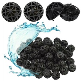 Tkxjry Pack of 150 Organic Filter Balls Aquarium, 16 mm Bio Porous Filter, Biochemical Filter, Aquarium Bio Filter Balls, Reduces Number of Water Changes, Filter Material for EX External Filter (16