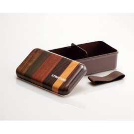 Skater SLLB9M-A Side Dish Lunch Box, 28.7 fl oz (870 ml), Structure, Woodgrain, Brown