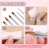 6PCS Acrylic Nail Brush Set – Professional Nail Art Brushes