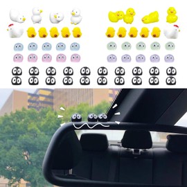 60 Pcs Cute Sprites Car Rearview Mirror Accessories chick duck car mirror decor hanging Funny dashboard decorations Gifts US211