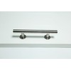 Sliding Barn Door Handle and Flush Pull Set-Brushed Nickel Wood