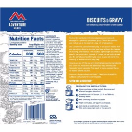 Mountain House Biscuits & Gravy Freeze-Dried Emergency Food Survival Supply MRE