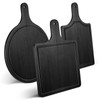 Geetery 3 Packs 12 Inch Black Wood Chopping Boards with