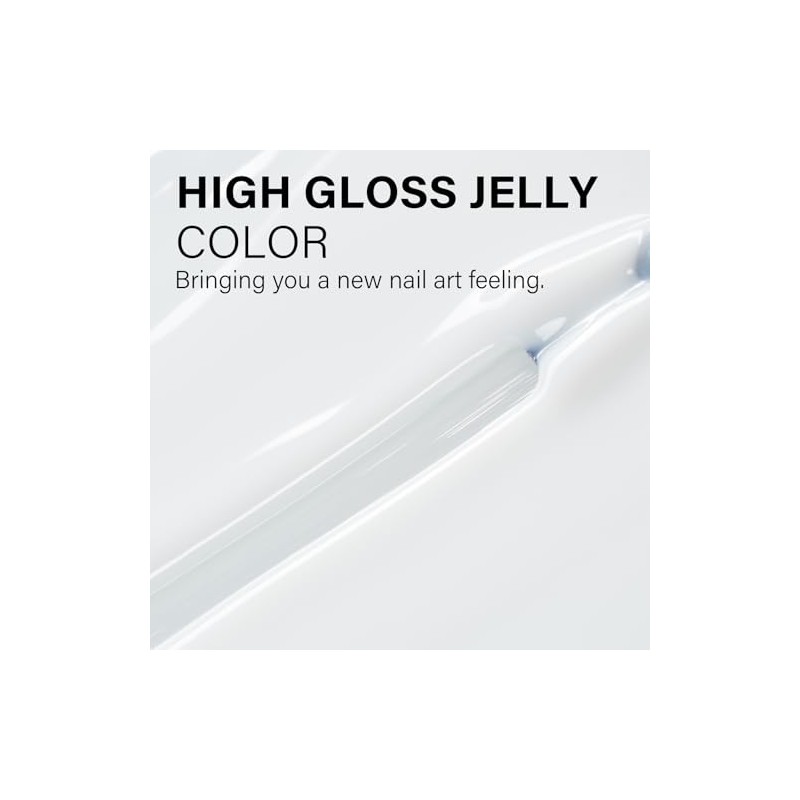 AILLSA Esmalte de uñas de gel blanco lechoso, jalea translúcida