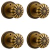 SORWDUERM Antique Brass Door Knobs Interior Privacy Door Knob for