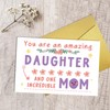Qiliji Daughter Mother's Day Card, Funny Mother's Day Card for
