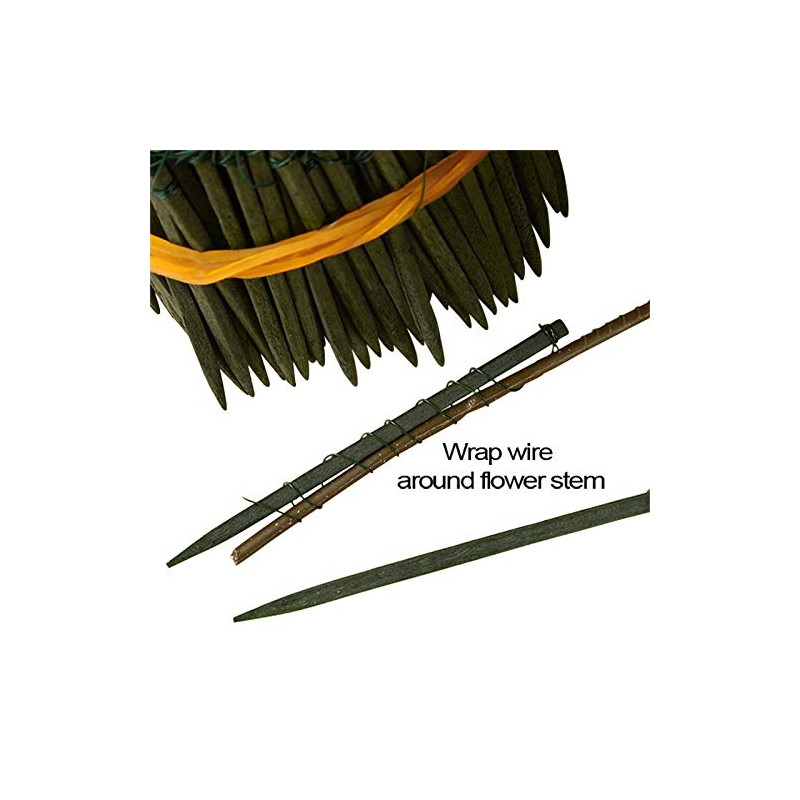 Paper Mart Green Wired Floral Picks