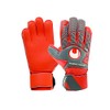 uhlsport Goalkeeper Gloves 101105902 Man, Mens, 101105902, Gris Foncé/Rouge Fluo/Blanc,