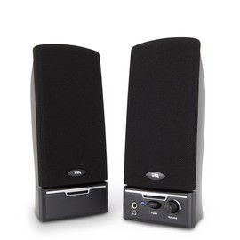Cyber Acoustics 2.0 Amplified Speaker System Delivering Quality Audio (CA-2014WB), black