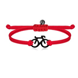 SAILBRACE La Roja Bracelet Red Bicycle Black, Zinc