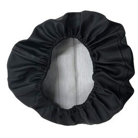 Suzuki Let's 4 Black Special Design Seat Cover, Strong Rubber Type, Made in Japan (Thick Fabric) [Fabric Color: Black/Stitching Color: Front and Back, Transparent] CHRIS-SCR3065-C10