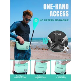 niphean IPX7 Waterproof Fanny Pack with Magnetic One-Hand Closure, Durable Waterproof Dry Bag Kayaking Accessories, Paddle Board, Beach Cruise Essentials, 2.5L Phone Pouch Dry Bags for Men & Women