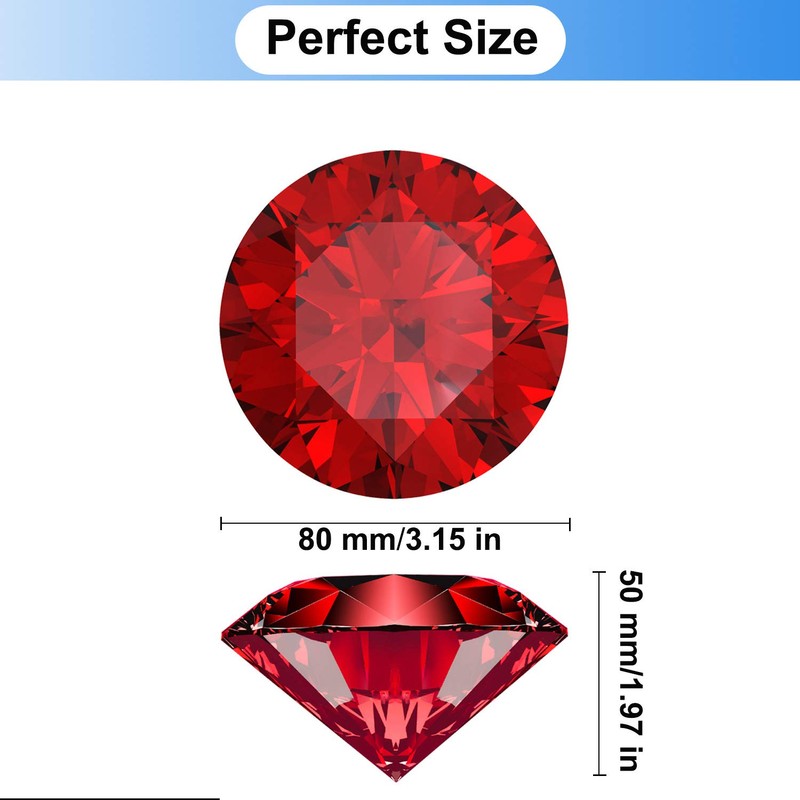 Large Crystal Diamond Paperweight with Stand Jewels Wedding Decorations Centerpieces