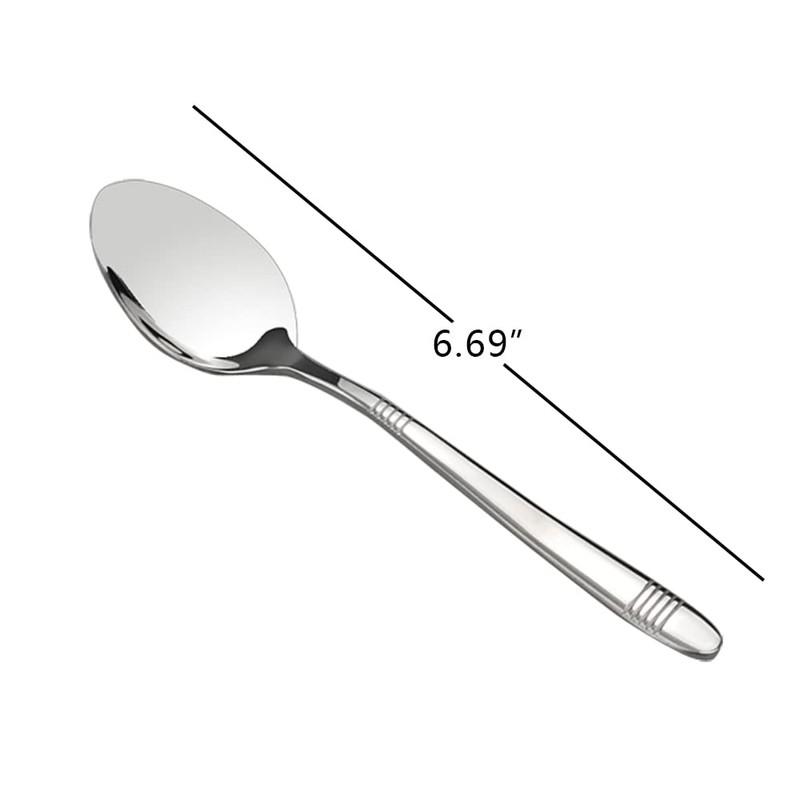 Begale Cucharas de postre de acero inoxidable de 12 piezas,