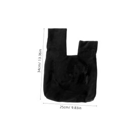 Healeved Vintage Velvet Tote Bag Japanese Style Flannel Knot Bag Retro Quilted Handbags for Cosmetics Travel Storage Pouch for Women Daily Use