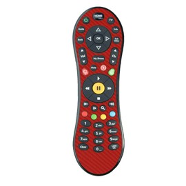 Red Carbon Fibre Vinyl Skin Sticker for Virgin Media TiVo V6 TV remote control