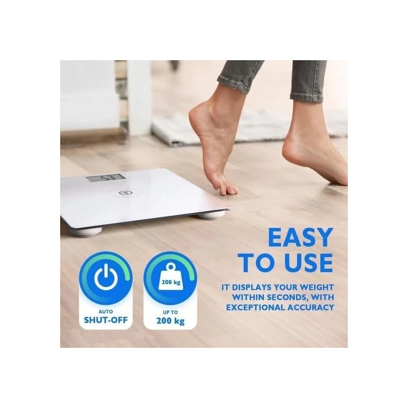 T Electronics Digital Scale for Body Weight up to 440lbs