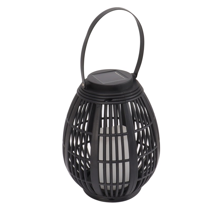 Solar Garden Lantern LED Outdoor Solar Lantern Waterproof Decorative Rattan